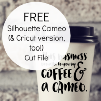 Free Commercial Use Coffee & Silhouette Cameo (or Cricut!) Cut File by cuttingforbusiness.com