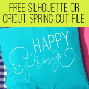 Free Commercial Use Happy Spring Cut File for Silhouette or Cricut .SVG by cuttingforbusiness.com