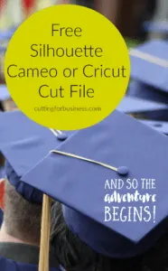 Free Commercial Use Graduation Cut File for Silhouette Cameo or Cricut by cuttingforbusiness.com
