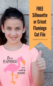 Free Flamingo Cut File for Silhouette or Cricut - by cuttingforbusiness.com