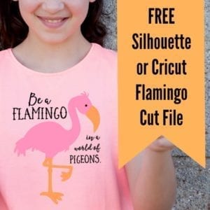 Free Flamingo Cut File for Silhouette or Cricut - by cuttingforbusiness.com