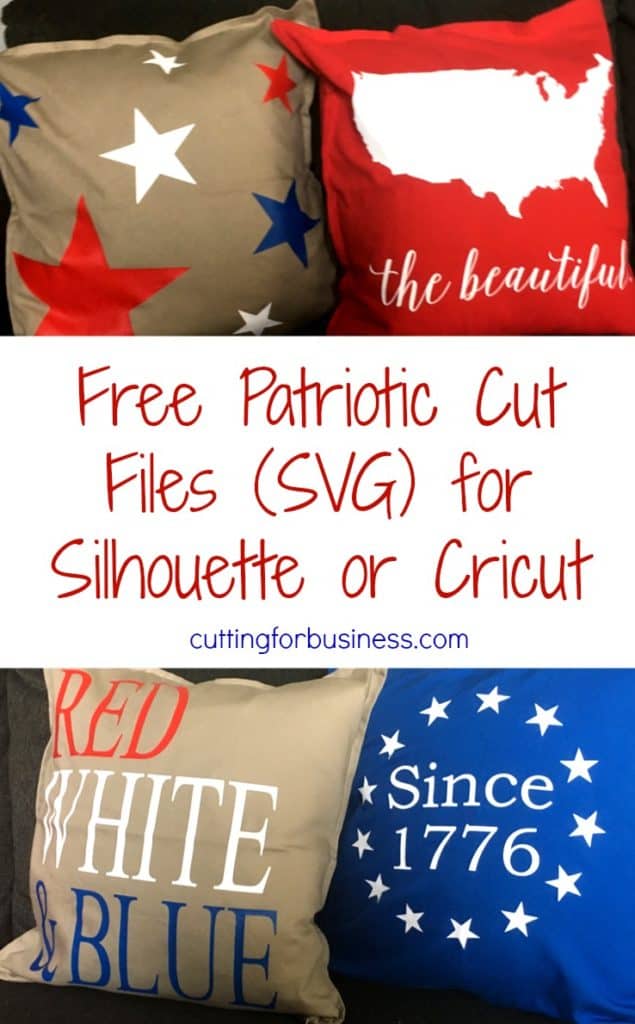 Free Commercial Use SVG Patriotic Cut File Set for Silhouette Cameo or Cricut - by cuttingforbusiness.com