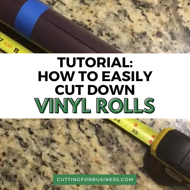 Tutorial: How to Easily Cut Down Vinyl Rolls