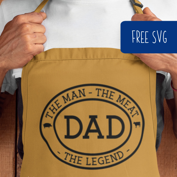 Free SVG 'The Man, The Meat, The Legend' Father's Day Cut File - Cameo and Cricut - Portrait, Cameo, Curio, Mint, Joy, Explore, Maker - by cuttingforbusiness.com.