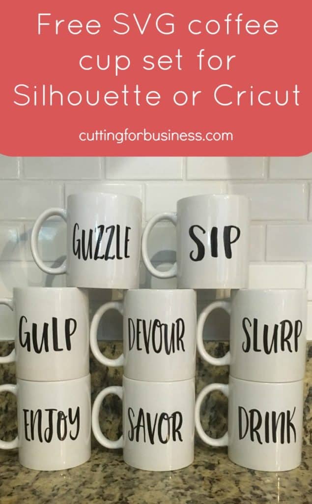 Download Free Coffee Mug Set Svg For Silhouette Cricut Or Sublimation Cutting For Business