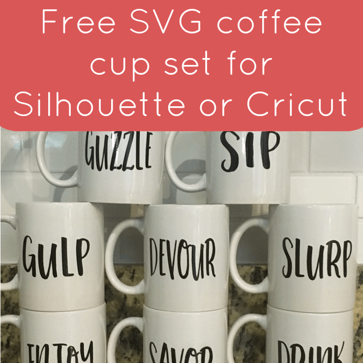 Download Free Coffee Mug Set SVG for Silhouette Cameo, Cricut, or ...