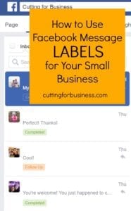 How to Use Facebook Page Message Labels in Your Silhouette Cameo or Cricut small business - by cuttingforbusiness.com