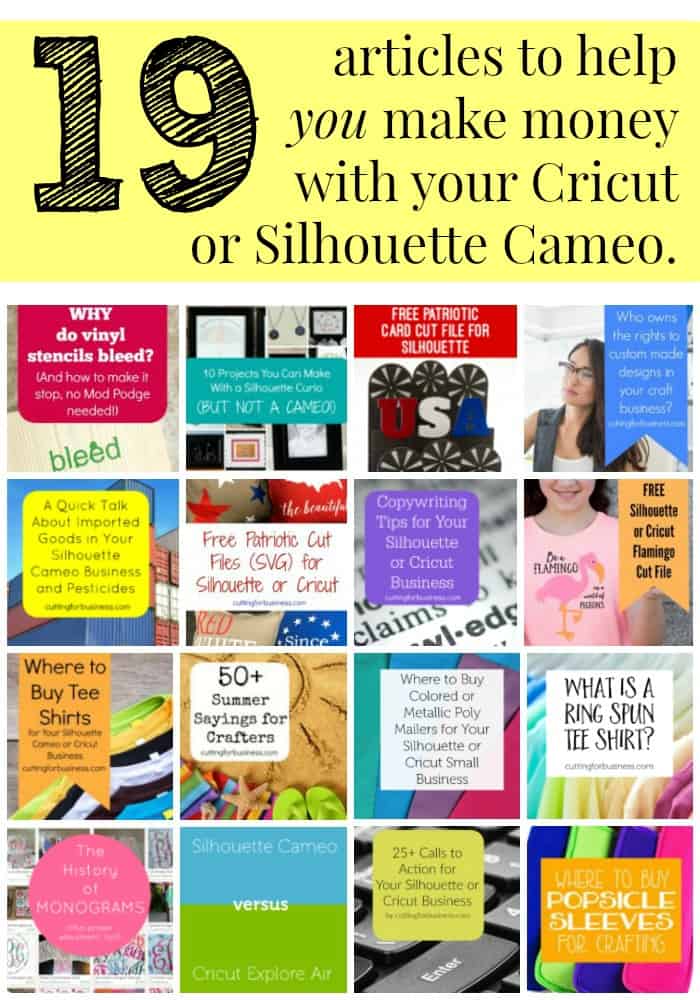 Save now, read later. Must read blog for running a business with your Silhouette Cameo, Curio, Mint, Cricut Explore. cuttingforbusiness.com