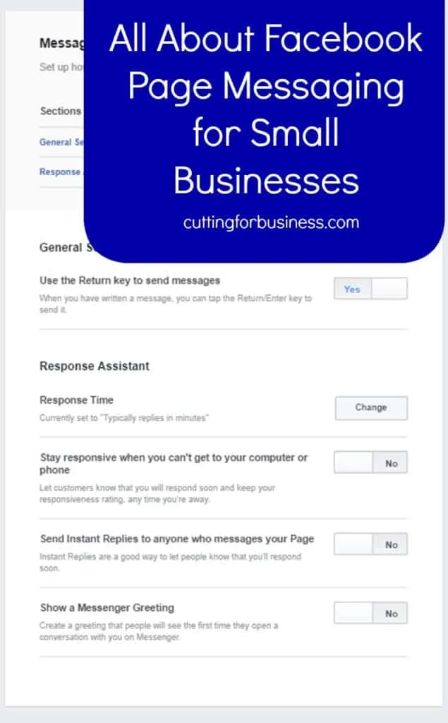 FAQ About Facebook Page Messaging (Great for Silhouette Cameo or Cricut small business owners) by cuttingforbusiness.com