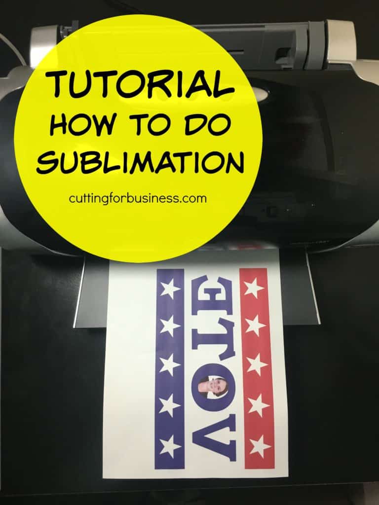 Tutorial: How to do Sublimation on Tee Shirts or Apparel - Great for Silhouette Cameo and Cricut small business owners - by cuttingforbusiness.com