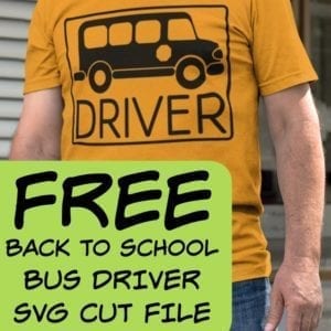 Free Back to School Bus Driver SVG Cut File for Silhouette Cameo or Cricut - by cuttingforbusiness.com