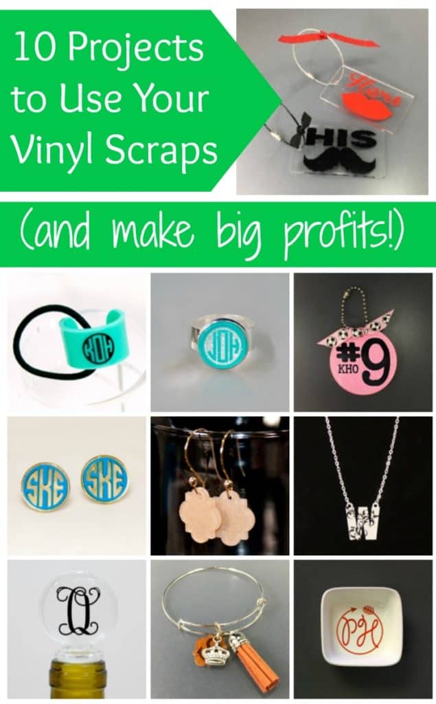 10 Ways to Use Vinyl Scraps for Big Profits by cuttingforbusiness.com