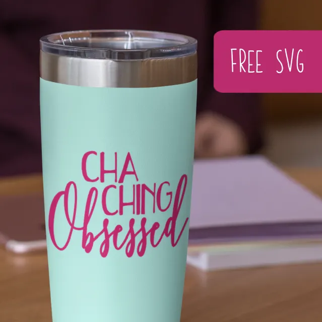 Free SVG - Etsy Seller - Cha Ching Obsessed - Cut File - Silhouette or Cricut - Cameo, Portrait, Curio, Mint, Explore, Maker, Joy - by cuttingforbusiness.com.