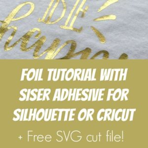 Foil on Apparel for Silhouette Cameo or Cricut Crafters: Tutorial - Siser Easyweed & Crown Leaf Foil by cuttingforbusiness.com
