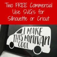 Free Minivans are Cool SVG Cut File for Silhouette Cameo or Cricut Explore - by cuttingforbusiness.com