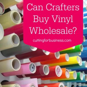 Can Silhouette Cameo or Cricut crafters buy vinyl wholesale? Find out on cuttingforbusiness.com.