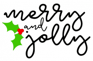 Free Christmas Cut File for Silhouette Cameo - Merry and Jolly - by cuttingforbusiness.com