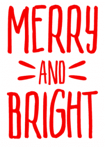 Free Christmas Cut File for Silhouette Cameo - Merry and Bright - by cuttingforbusiness.com