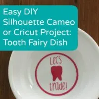 Tooth Fairy Dish - A great alternative or complement to ring dishes! Make your own with a Silhouette Cameo or Cricut Explore. Includes free cut file. By cuttingforbusiness.com.