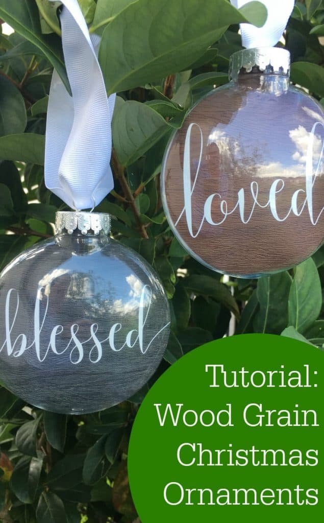 Tutorial: Wood Grain Christmas Ornaments with Silhouette Cameo or Cricut by cuttingforbusiness.com
