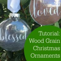 Tutorial: Wood Grain Christmas Ornaments with Silhouette Cameo or Cricut by cuttingforbusiness.com