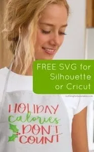 Free SVG Cut File for Silhouette Cameo or Cricut Explore - Holiday Calories Don't Count - by cuttingforbusiness.com.