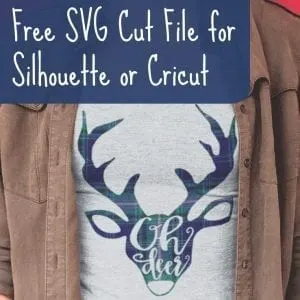 Free 'Oh Deer' SVG Cut File for Silhouette Cameo or Cricut Explore - by cuttingforbusiness.com.