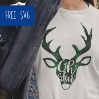 Free SVG 'Oh Deer' Cut File for Silhouette or Cricut - Fall - Winter - Portrait, Cameo, Mint, Curio, Explore, Maker, Joy - by cuttingforbusiness.com.