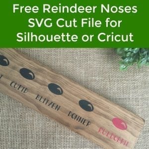 Free Christmas Reindeer Noses SVG Cut File for Silhouette Cameo or Cricut - by cuttingforbusiness.com.