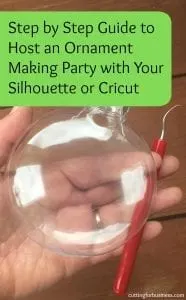 How to Host a Christmas Ornament Making Party with Your Silhouette Cameo or Cricut Explore - by cuttingforbusiness.com.