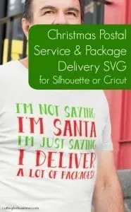 Free Christmas SVG for USPS, FedEx, and UPS Driver - Great for Silhouette Cameo or Cricut Small Business Owners - by cuttingforbusiness.com.