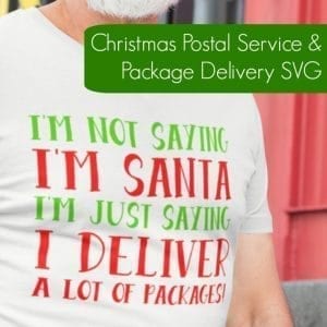 Free Christmas SVG for USPS, FedEx, and UPS Driver - Great for Silhouette Cameo or Cricut Small Business Owners - by cuttingforbusiness.com.