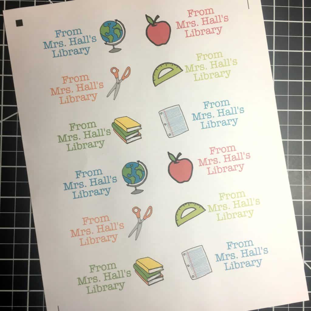 DIY Teacher Library Stickers and Sticker Paper Review - Great Back to School or Christmas Gift - by cuttingforbusiness.com.
