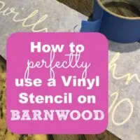How to Use a Vinyl Stencil on Barnwood or Reclaimed Wood with your Silhouette Cameo or Cricut - by cuttingforbusiness.com