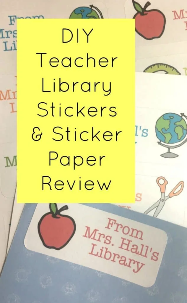 DIY Teacher Library Stickers and Sticker Paper Review - Great Back to School or Christmas Gift - by cuttingforbusiness.com.