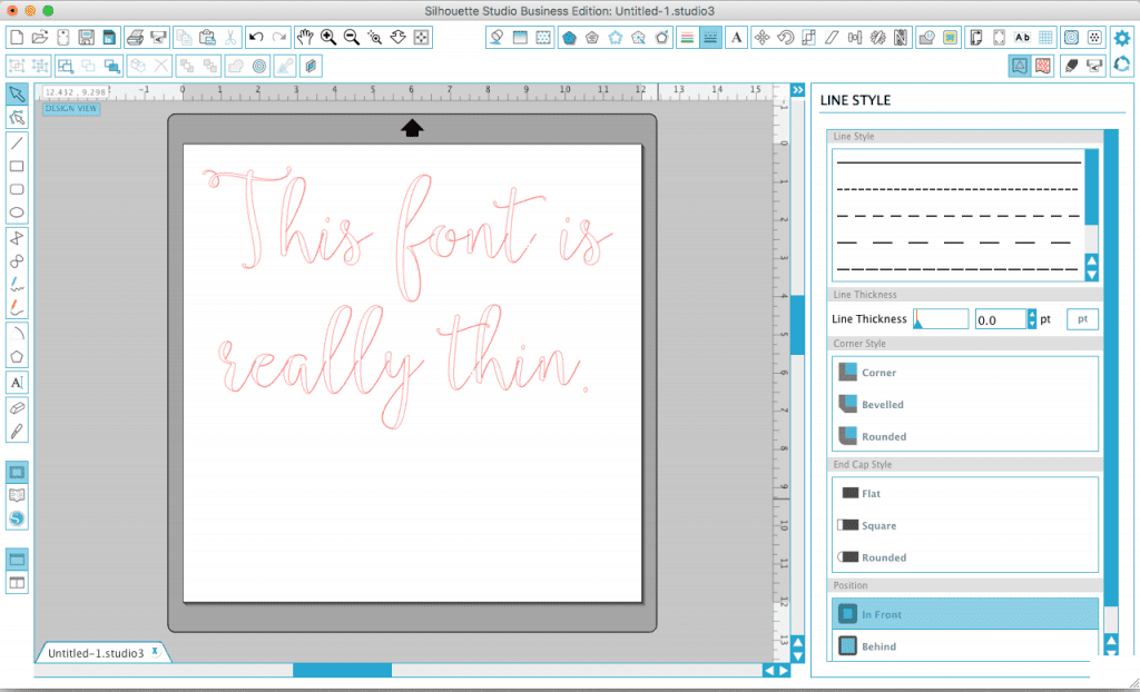 2 Ways to Thicken Fonts in Silhouette Studio for cutting on Cameo or Curio - by cuttingforbusiness.com
