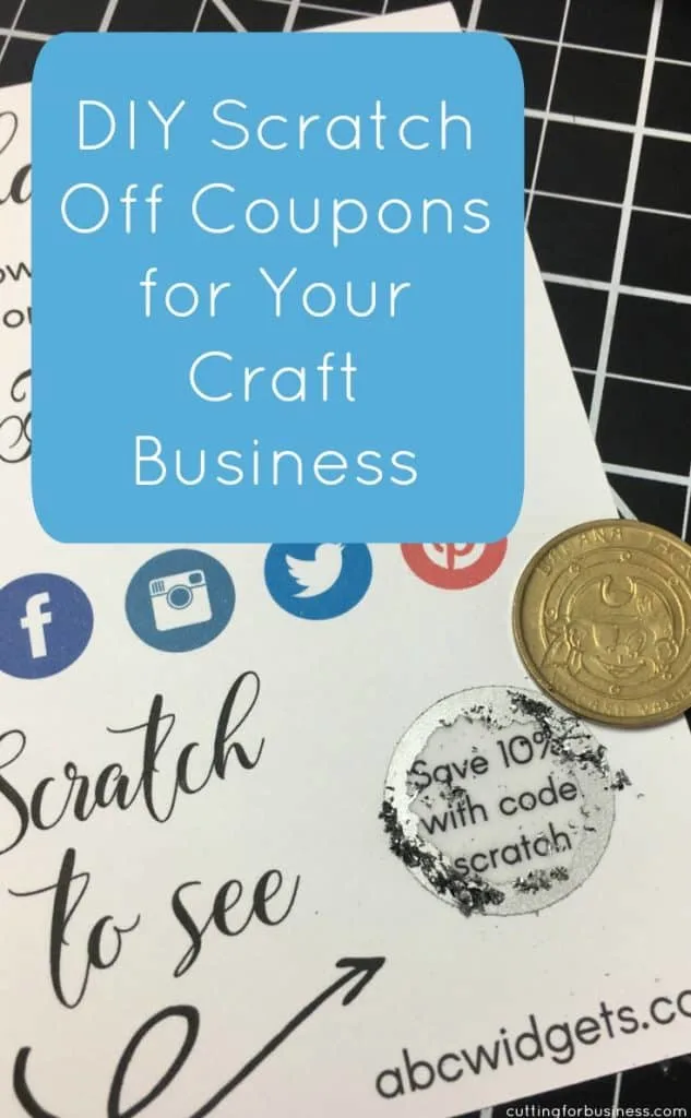 Tutorial: How to Create Bounce Back Scratch Off Coupons - Great for Silhouette Cameo or Cricut Small Business Owners - by cuttingforbusiness.com