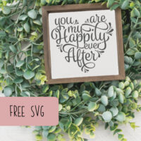 Free SVG 'You are my Happily Ever After' Wedding Anniversary Cut File - Silhouette and Cricut - Portrait, Cameo, Curio, Mint, Explore, Maker, Joy - by cuttingforbusiness.com.