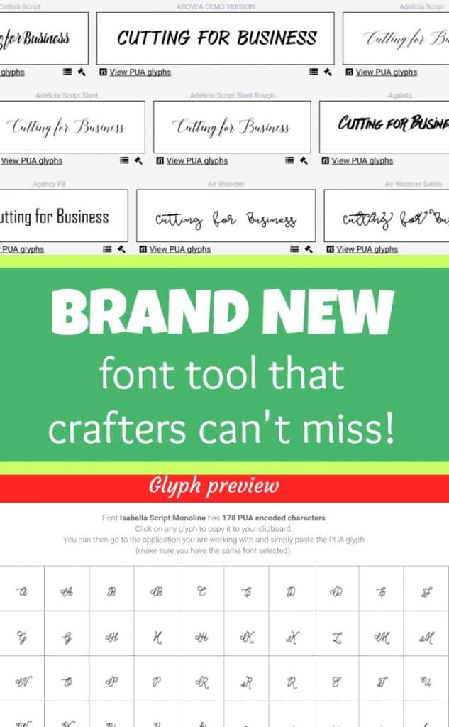 Introducing Fontcloud - An awesome tool for font lovers, Silhouette Cameo and Cricut Explore crafters, and designers. Tutorial by cuttingforbusiness.com.