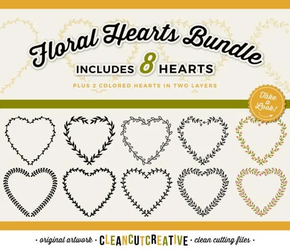 Free Valentine's Day Heart SVG Cut File for Silhouette Cameo or Cricut Explore - by cuttingforbusiness.com.