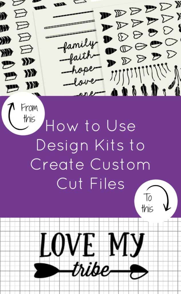 Tutorial: How to Use Design Kits to Create Semi Custom Cut Files for Silhouette Studio or Cricut - by cuttingforbusiness.com