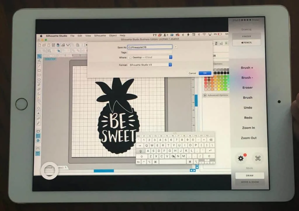 Tutorial: How to Use iPad Pro as a Drawing Tablet in Silhouette Studio - Great for Silhouette Cameo, Curio, Mint Owners who like to draw! By cuttingforbusiness.com.