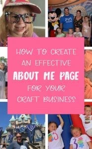 How to Create an Effective 'About Me/Us' Page for Your Craft Business - Perfect for Silhouette Cameo or Cricut small business owners - by cuttingforbusiness.com