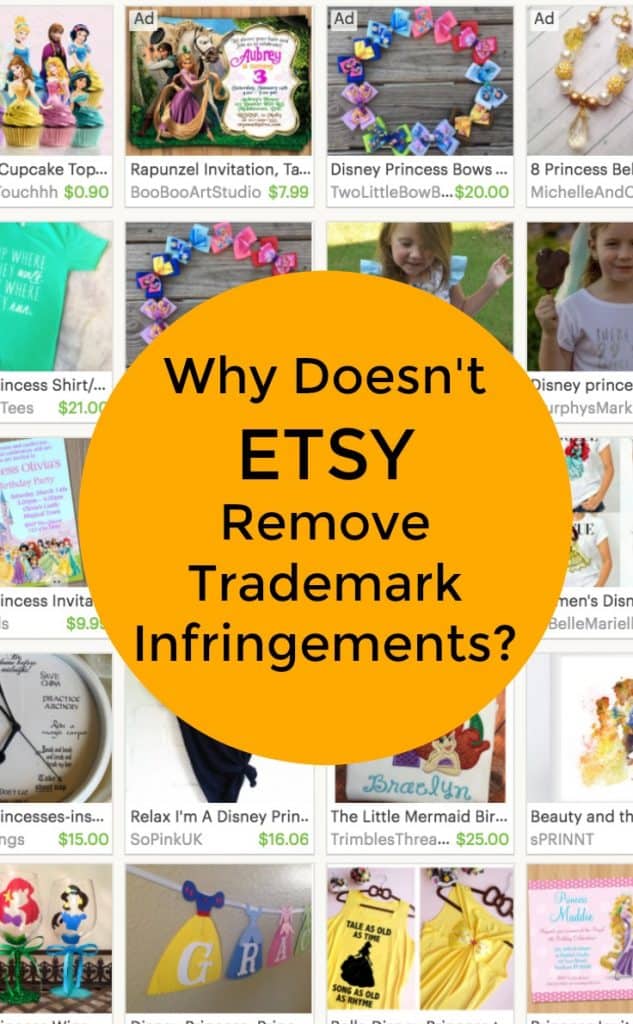 Why doesn't Etsy Remove Trademark Violations? - A good read for Silhouette Cameo and Cricut Small Business Owners - by cuttingforbusiness.com