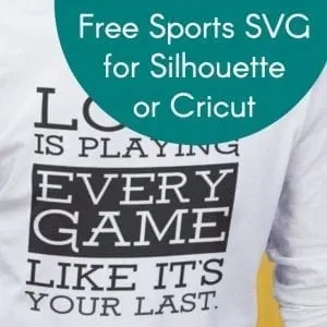 Free Sports Themed SVG for Silhouette Cameo or Cricut Crafters - by cuttingforbusiness.com