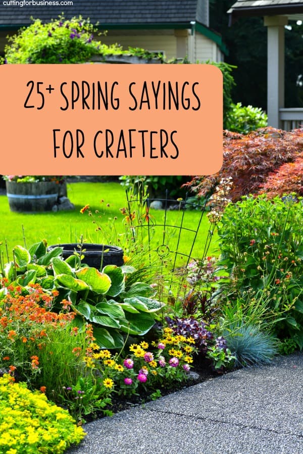 25+ Spring Sayings for Crafters for Cricut Explore or Maker and Silhouette Portrait and Cameo - by cuttingforbusiness.com