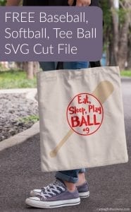 Free Baseball, Softball, Tee Ball SVG Cut File for Silhouette Cameo or Cricut Explore - by cuttingforbusiness.com