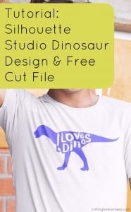 Design Tutorial: Silhouette Studio Dinosaur + Free Cut File - by cuttingforbusiness.com