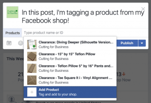 Tutorial: How to Tag Your Products in Facebook Posts - Great for Silhouette Cameo or Cricut Explore small business owners with a shop - by cuttingforbusiness.com