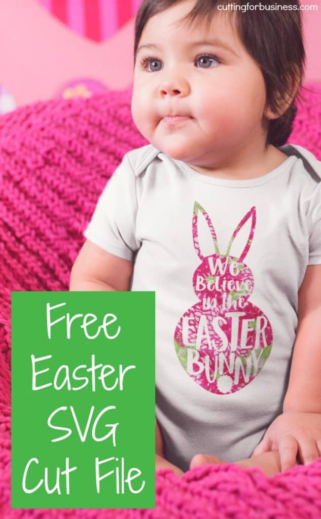 Free Commercial Use Easter Bunny SVG Cut File for Silhouette Cameo or Cricut Explore - by cuttingforbusiness.com